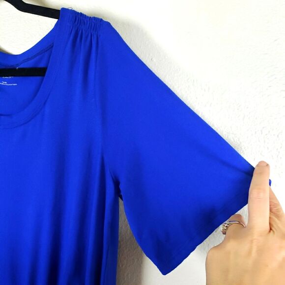 Women's Royal Blue Soft Surroundings Drawstring Short Dress Size Small - Picture 9 of 11